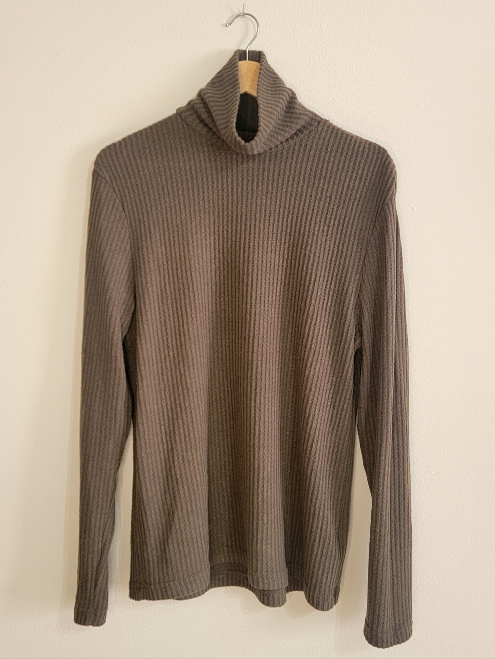 Urban Outfitters Men's Ribbed Turtleneck Sweater - Taupe